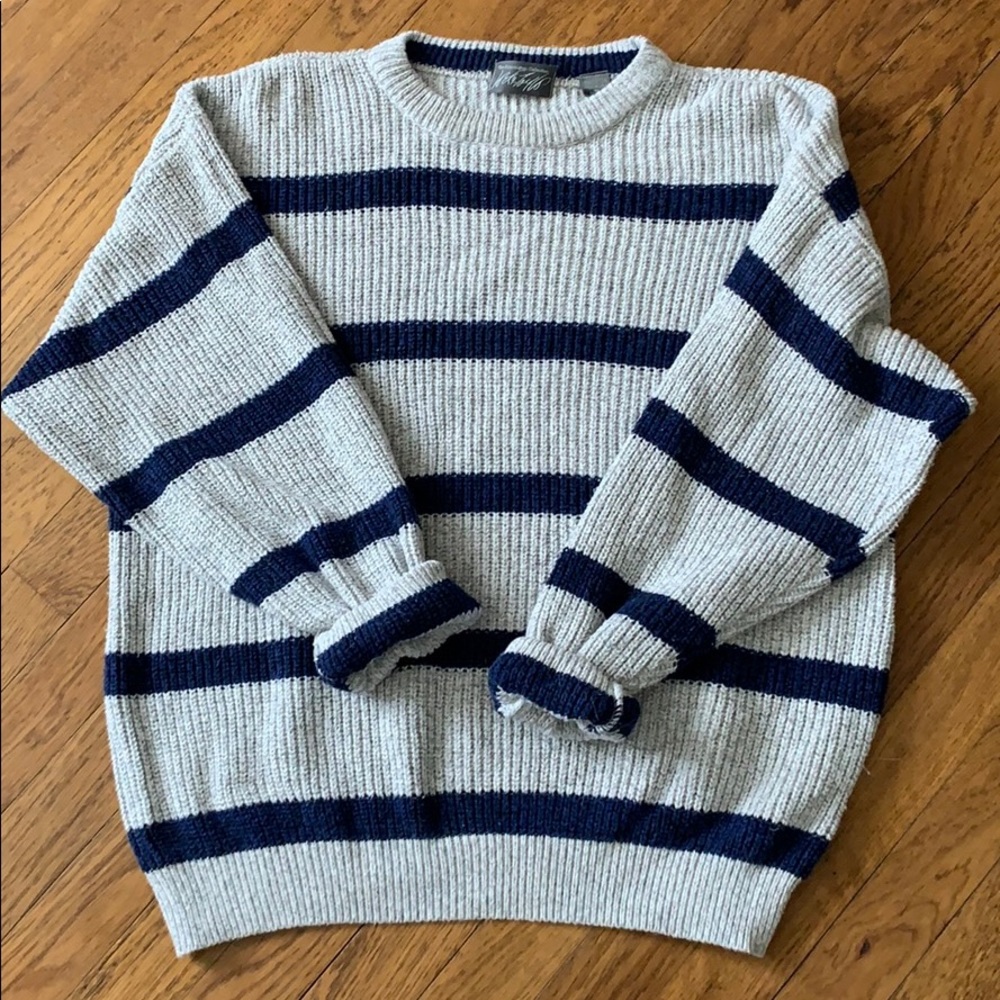 Vintage blue/grey stripe sweater